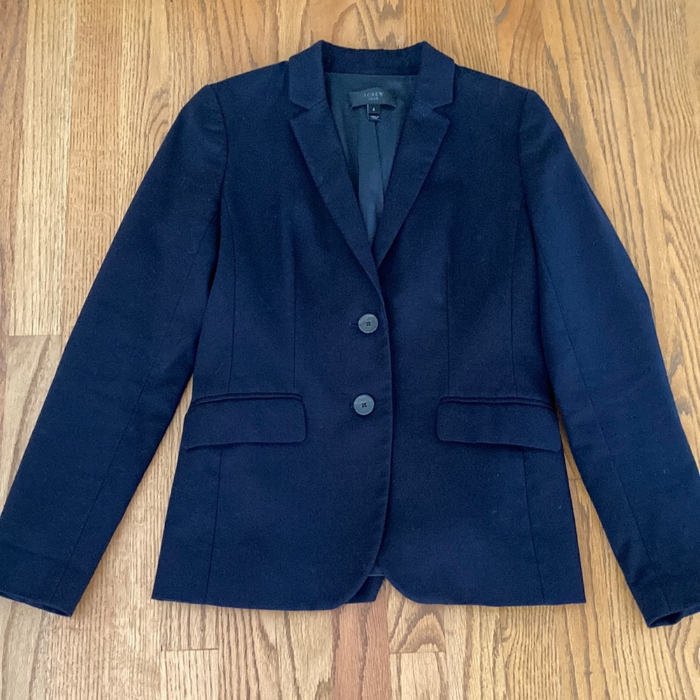 J.Crew 1035 Navy Cotton Suit Jacket